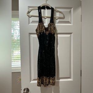 Niteline vintage halter sequin mini dress size 6